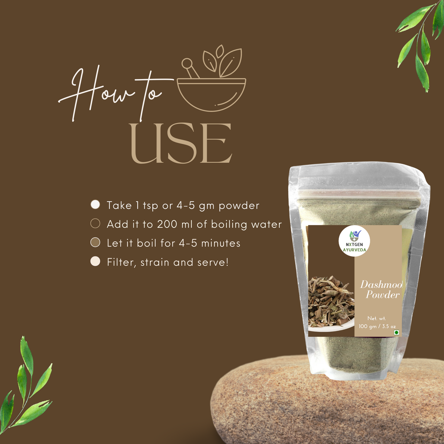 Dashmoola kwath powder of ten roots