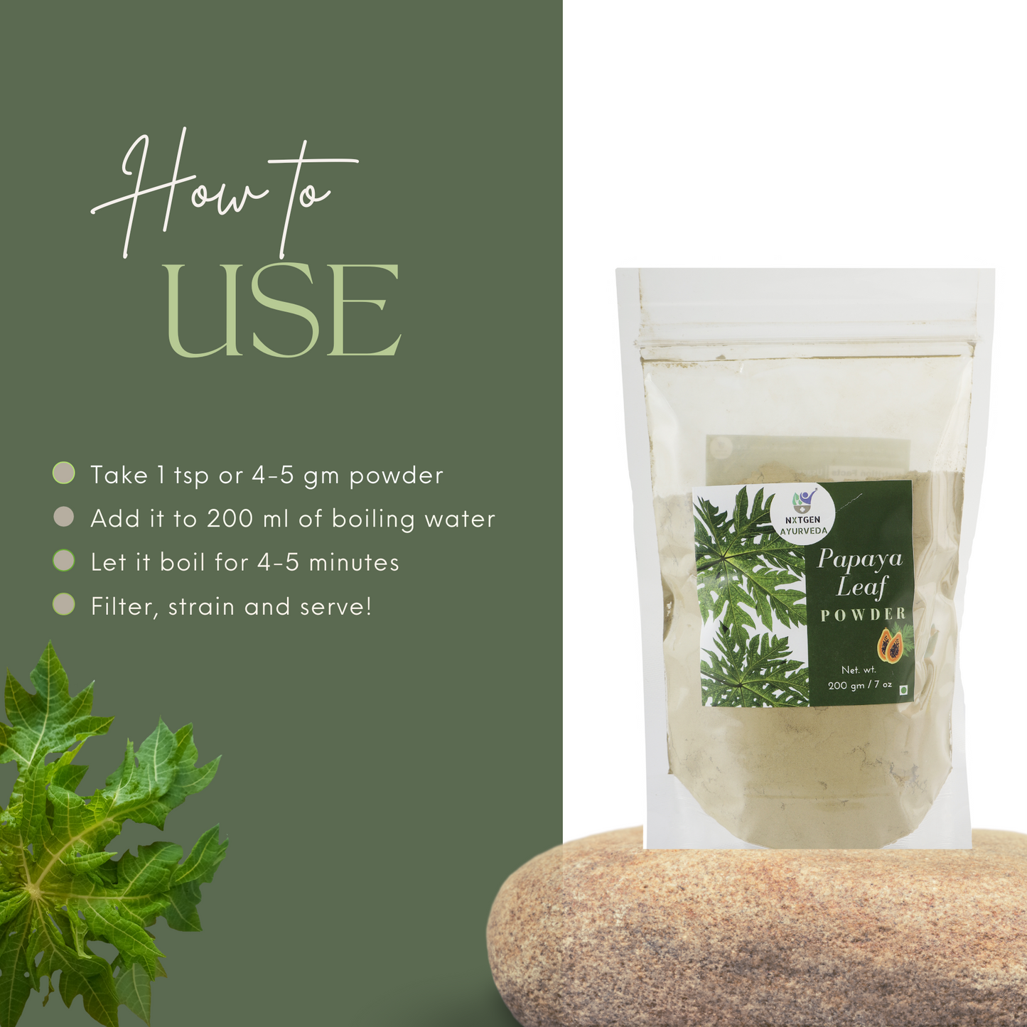 Papaya Leaf Powder- 200gm
