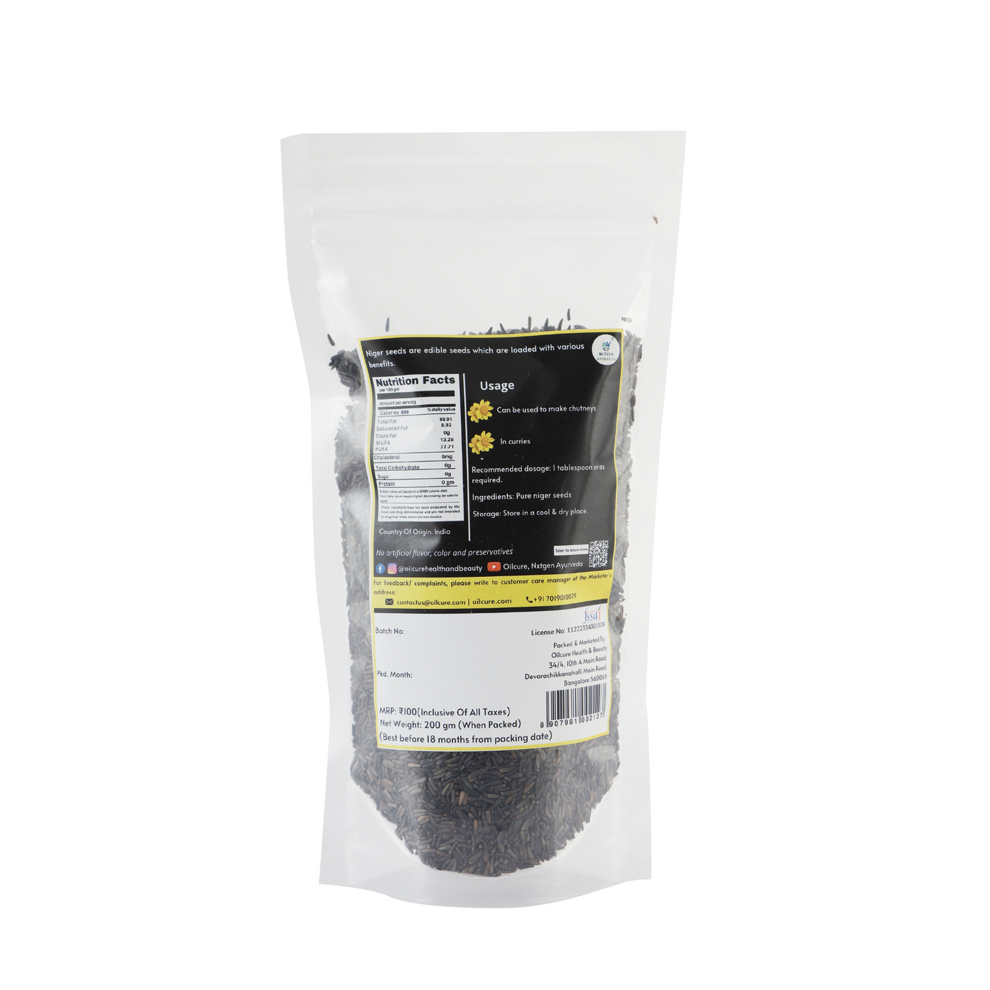 Niger seeds nutrition