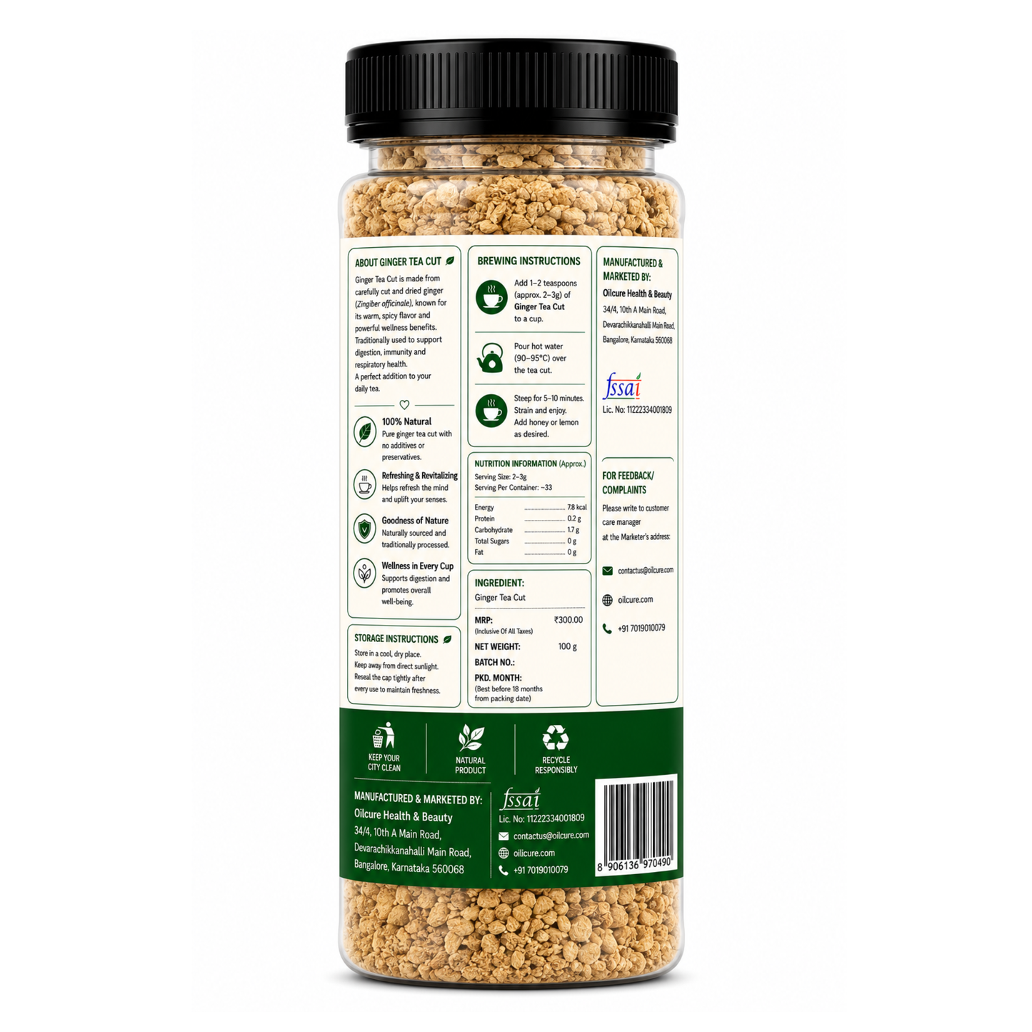 Ginger Tea Cut - 100g