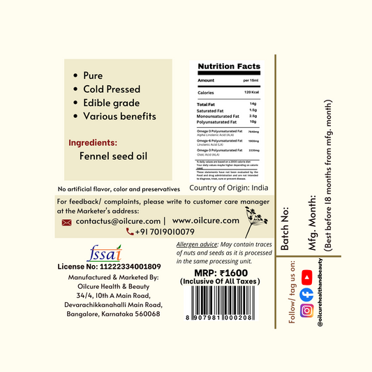 Fennel Seed Oil (Saunf)