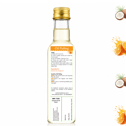 Natural Coconut Orange Oil Pulling Oil for daily oral care