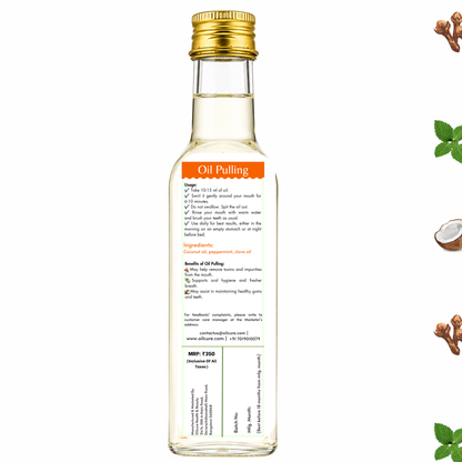 Refreshing peppermint and clove oil pulling blend