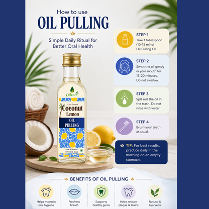 Refreshing lemon oil pulling blend