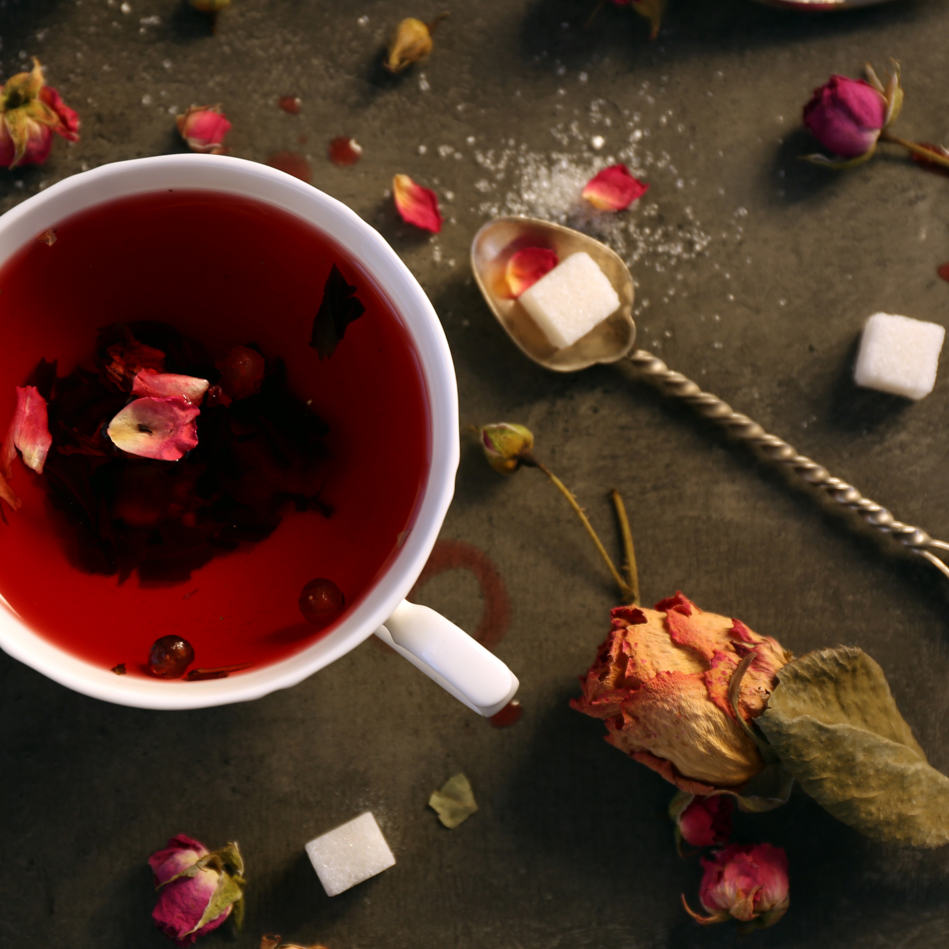 Rose powder for food
