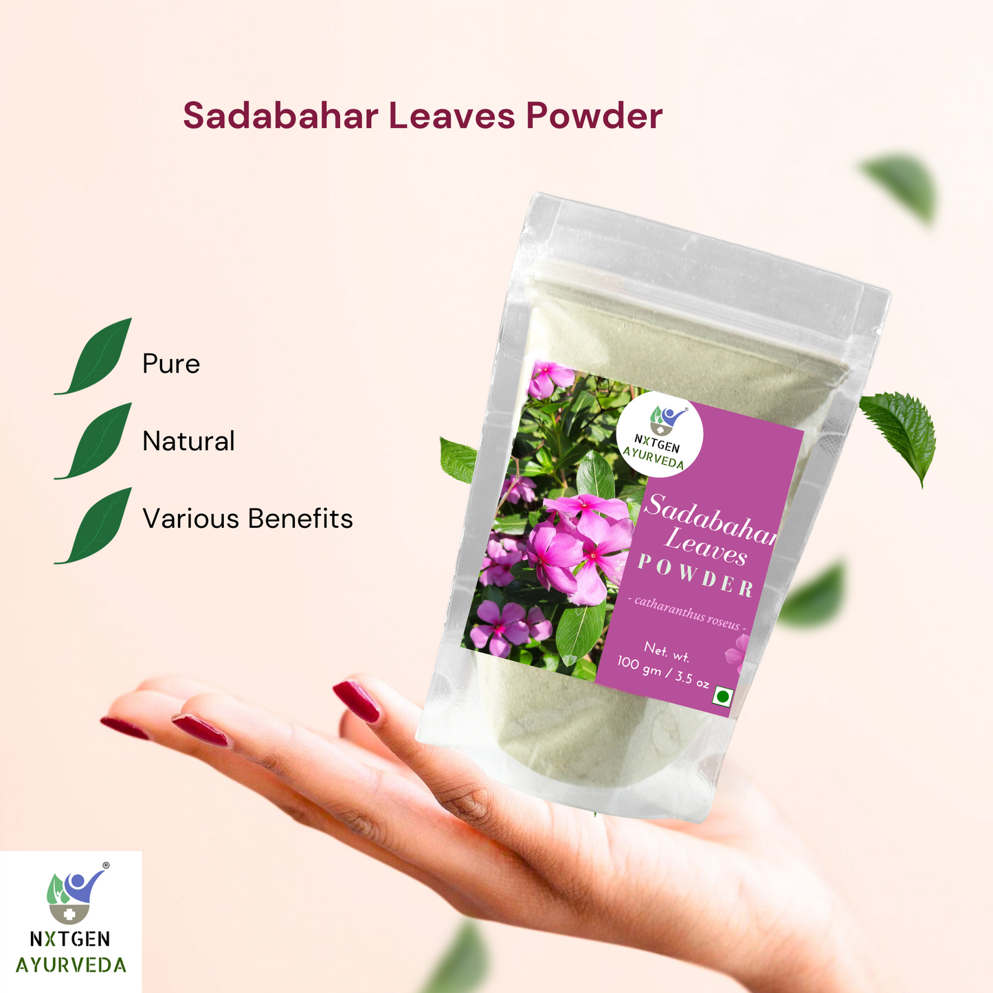 Sadabahar Leaves Powder - 100 gm