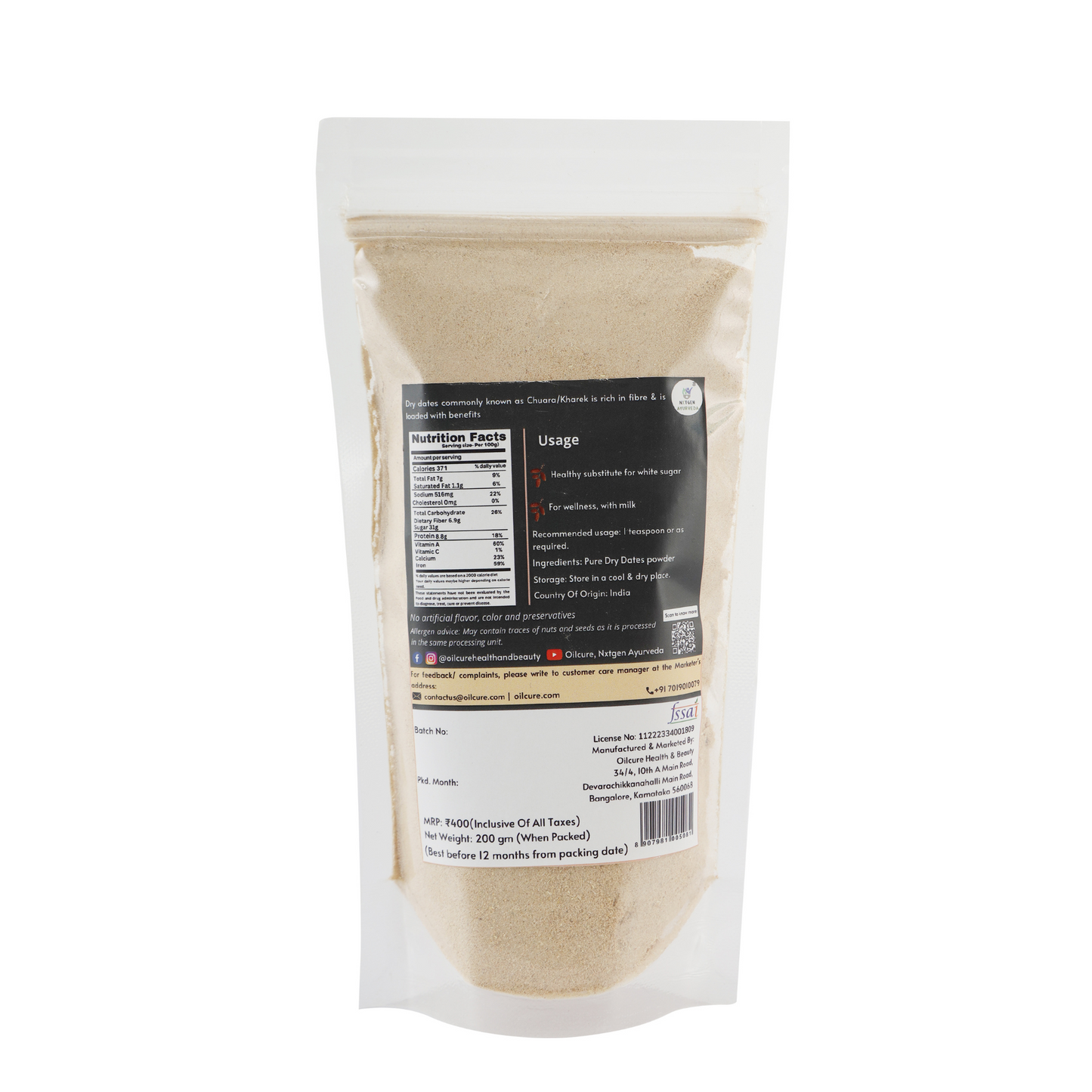 Dates powder for kids