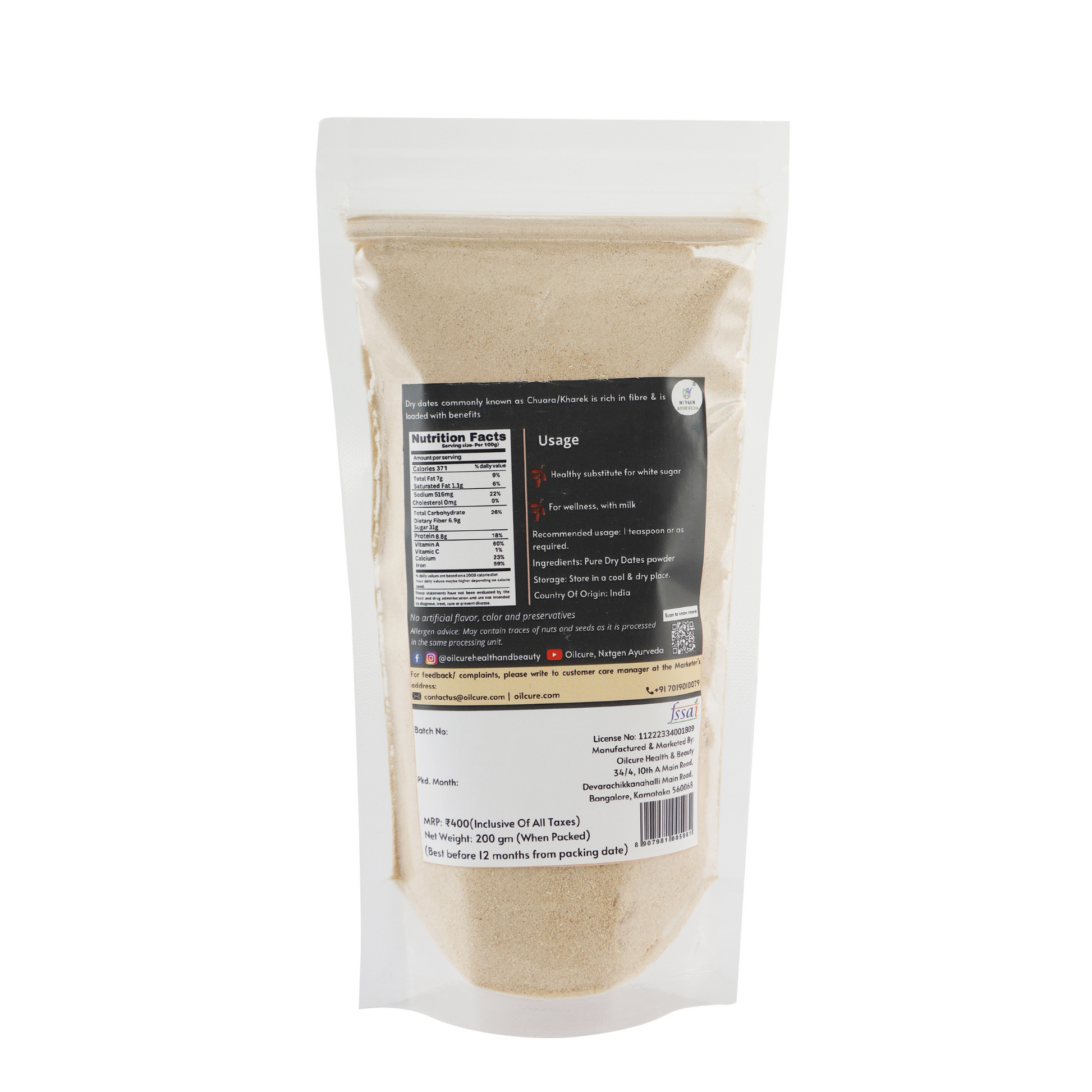 Dates powder for kids