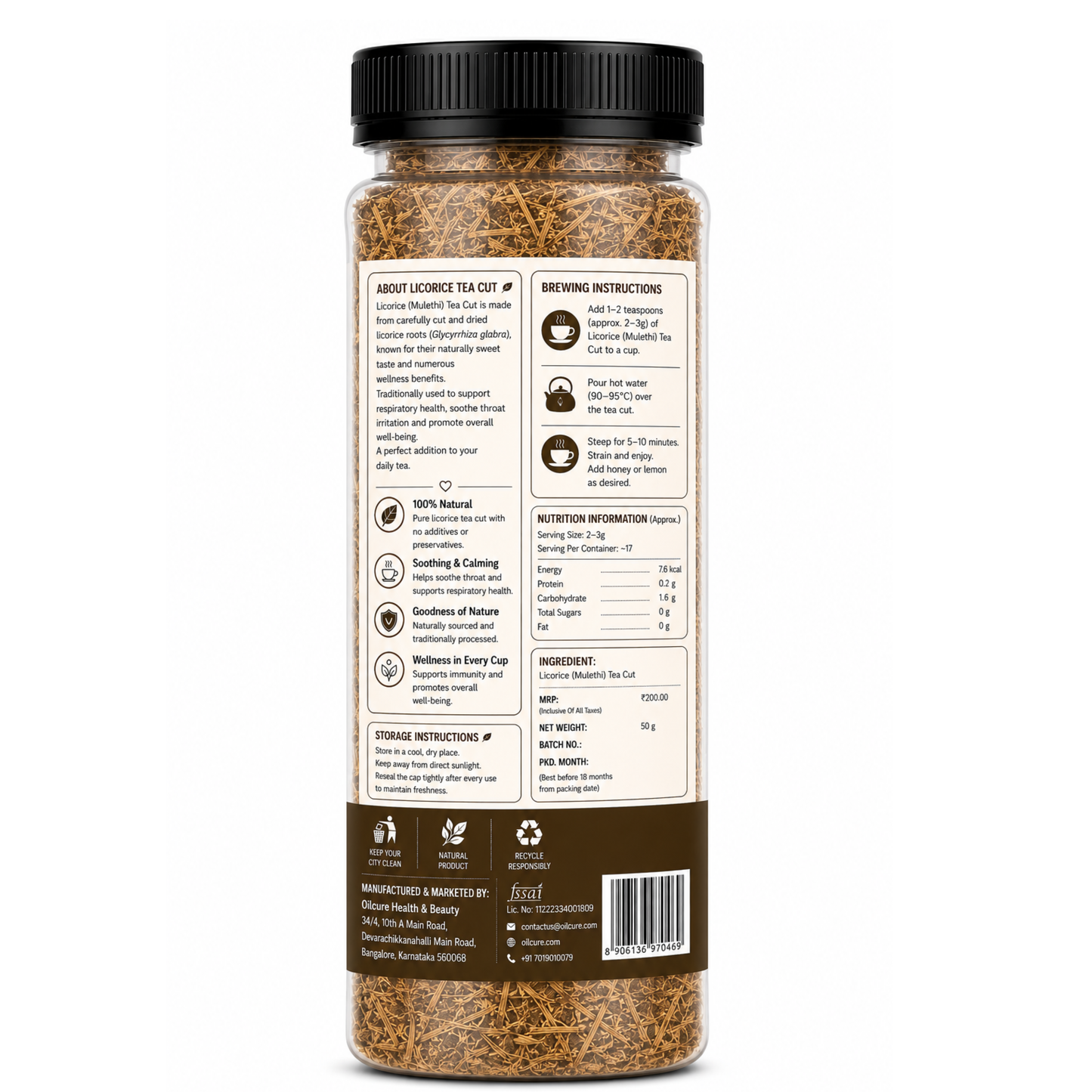 Licorice Root Tea Cut - 50g