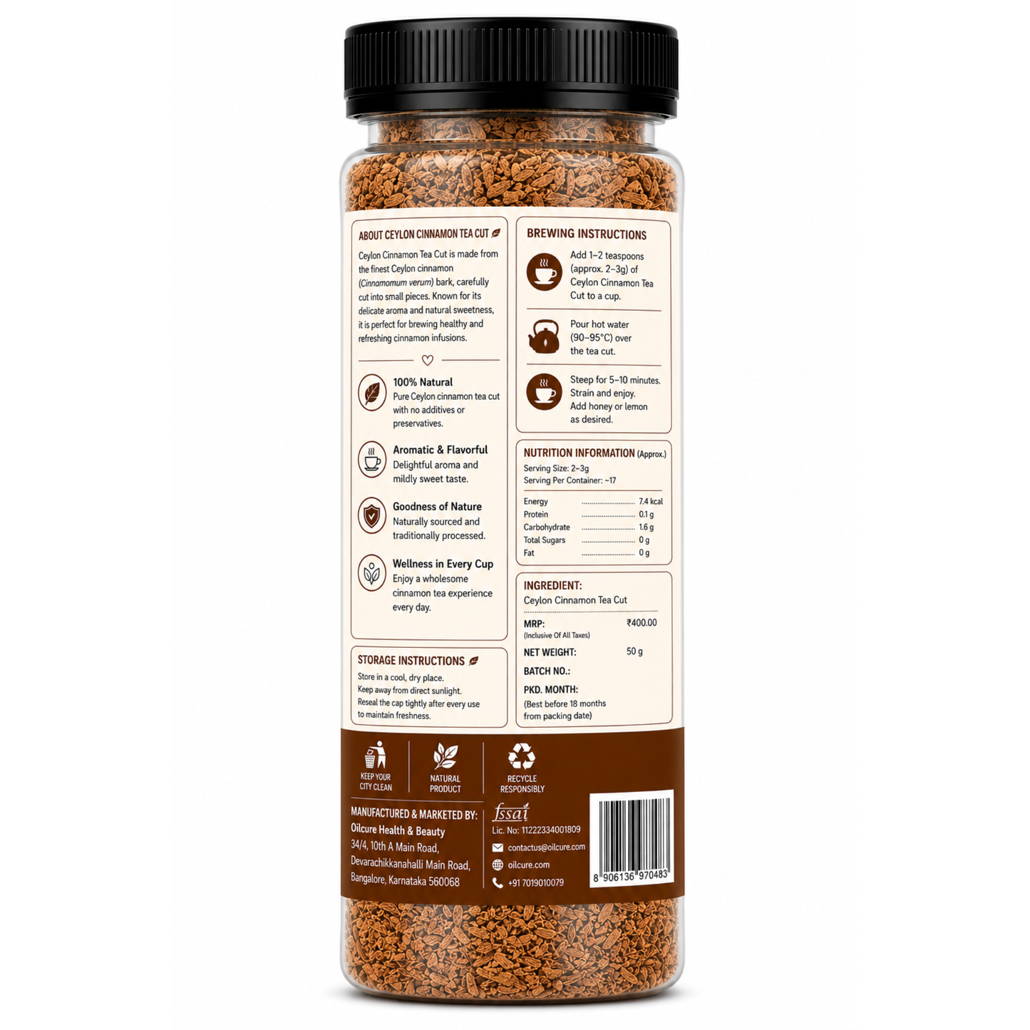 Ceylon Cinnamon Tea Cut- 50g