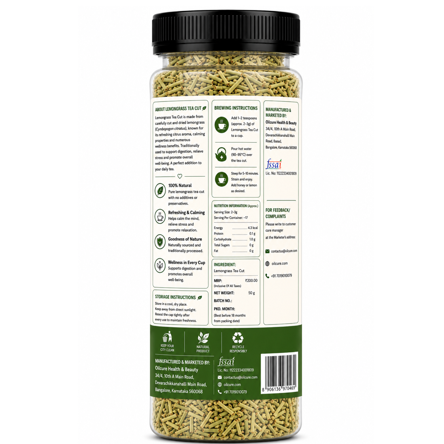 Lemongrass Tea Cut - 50g
