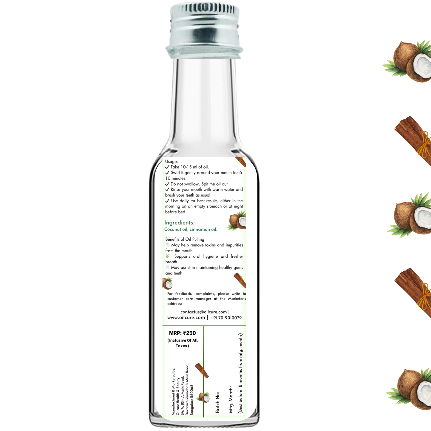 Coconut Cinnamon Oil Pulling