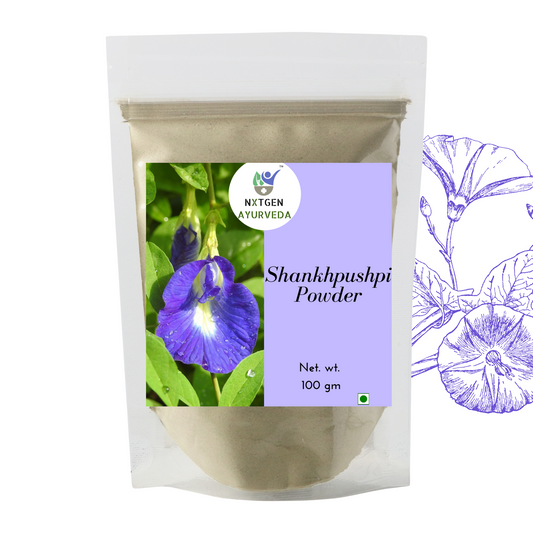 Organic Shankhpushpi Ayurvedic herb powder for brain and stress relief