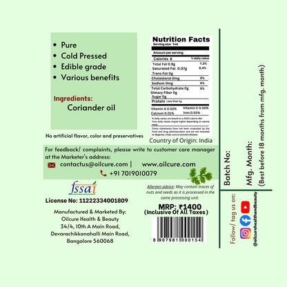 Coriander Seed Oil