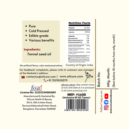 Fennel Seed Oil (Saunf)