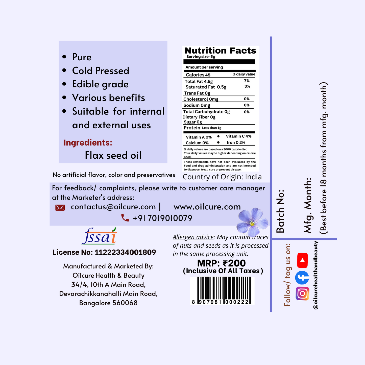 Flax Seed Oil