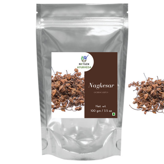 Nagkesar is rich in bioactive compounds like flavonoids, tannins, and essential oils, which contribute to its potential medicinal benefits.